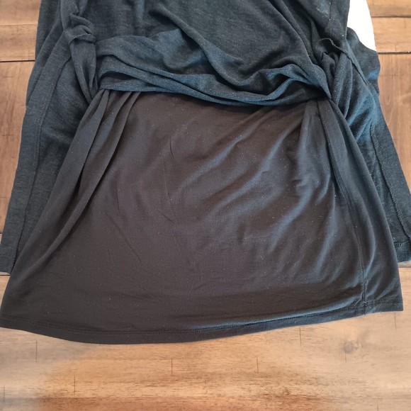 Splendid X Margherita 100% Linen Midi Dress XS Color Block Black Womens New - Picture 8 of 10